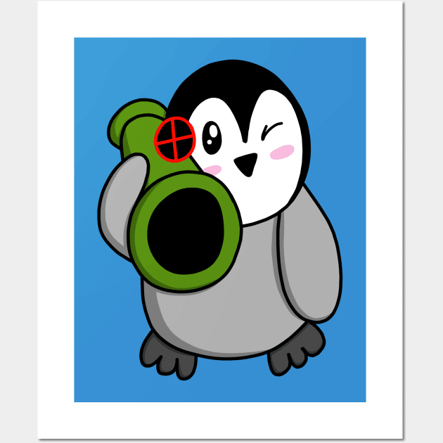 Penguin Bazooka Wall Art by pako-valor